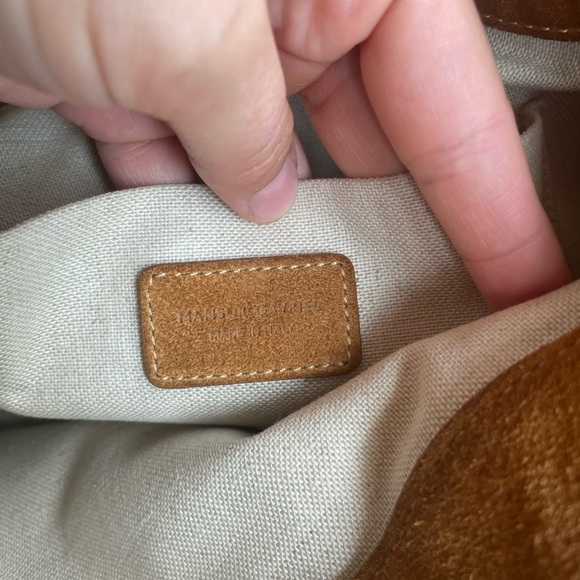 RARE Suede Mansur Gavriel shoulder bag- gorgeous camel color! - Picture 8 of 14